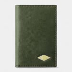 Cartier Losange 4 Credit Card Holder Khaki Calfskin With Jade Enamel