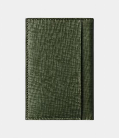 Cartier Losange 4 Credit Card Holder Khaki Calfskin With Jade Enamel