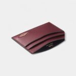 Cartier Losange Double Card Holder Burgundy Calfskin With Palladium Finish