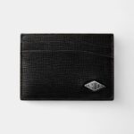 Cartier Losange Double Card Holder in Grained Black Calfskin Understated Sophistication with Iconic Detailing