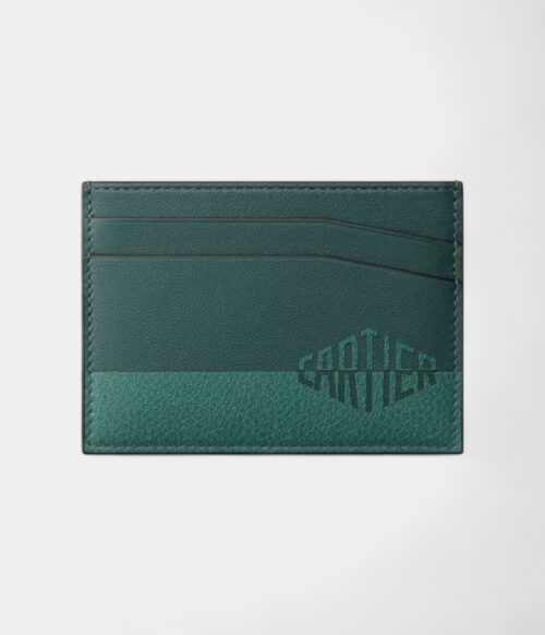 Cartier Losange Shadow Double Card Holder in Pine Green
