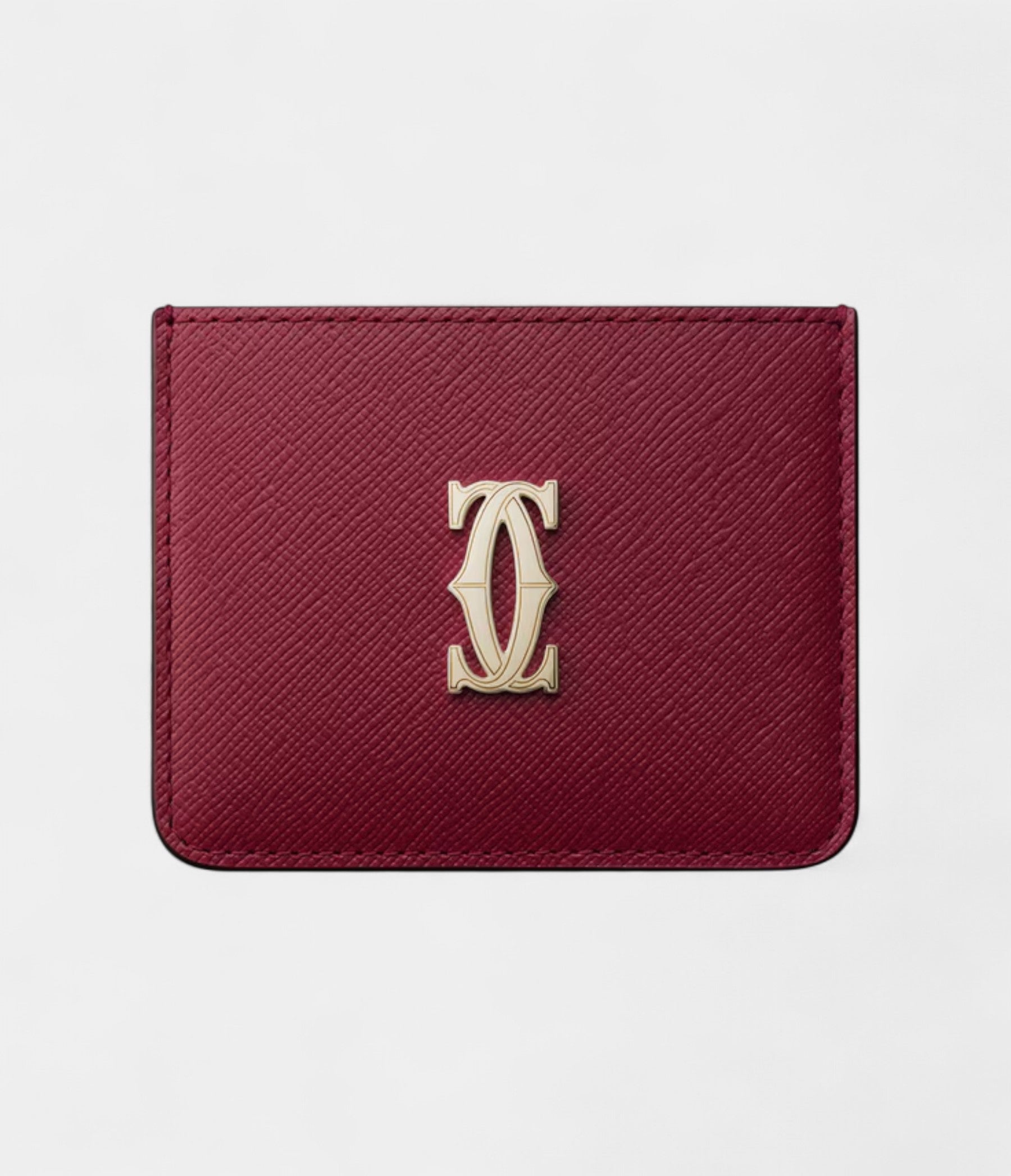 C de Cartier Simple Card Holder in Cherry Red