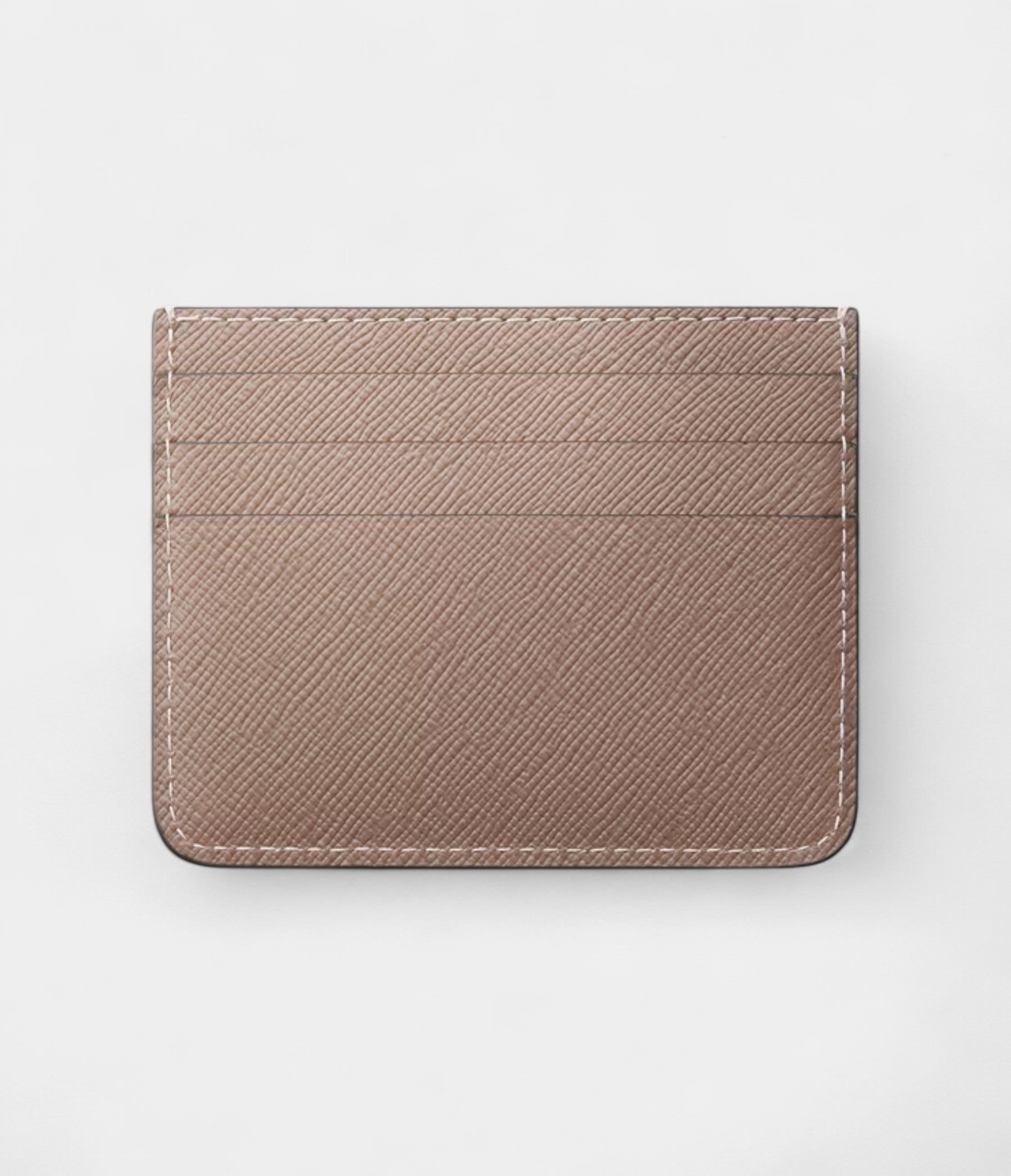 C de Cartier Simple Card Holder in Clay-Colored Calfskin