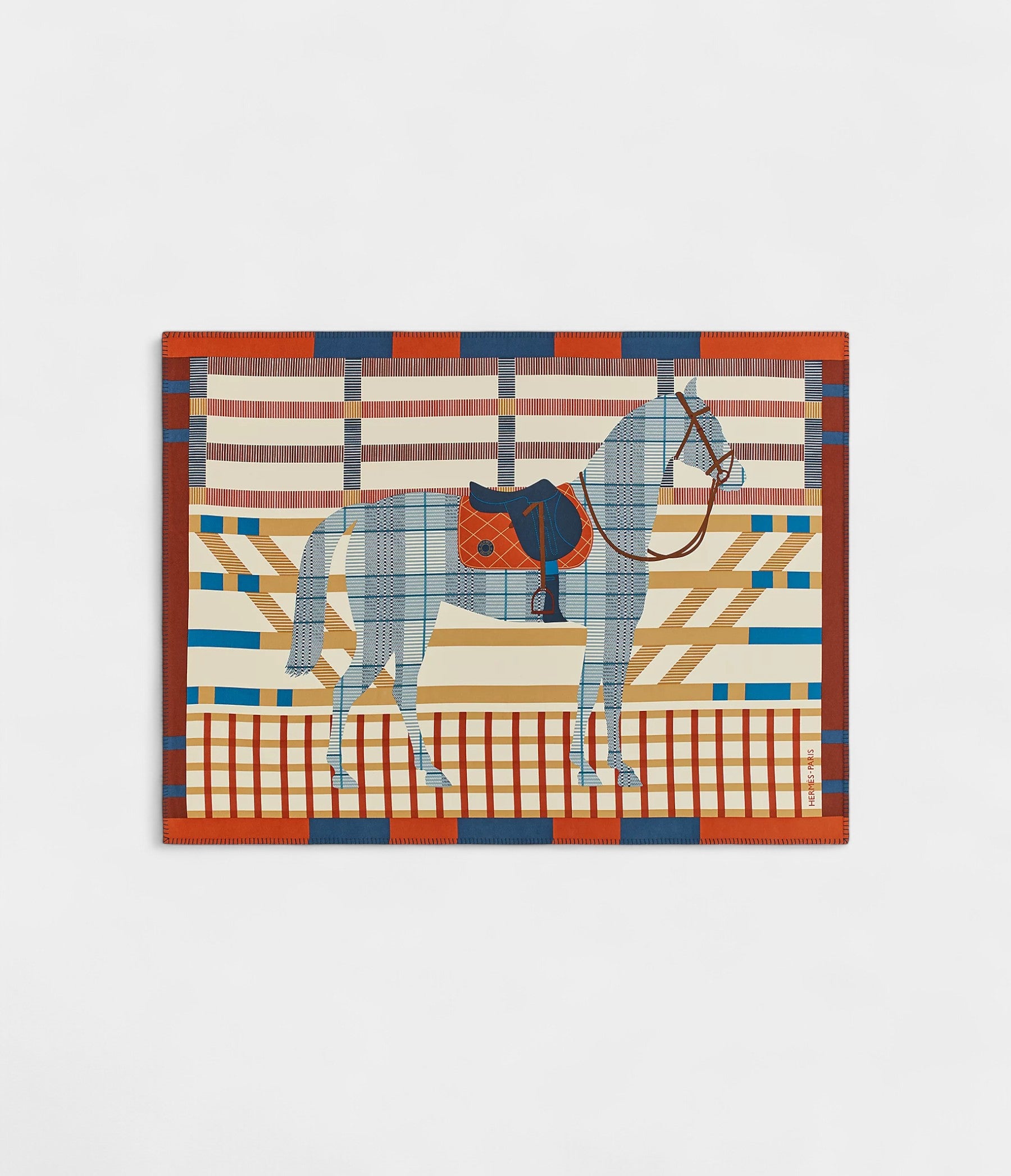 Cheval au Box Blanket A Harmonious Blend of Equestrian Heritage and Artistic Design
