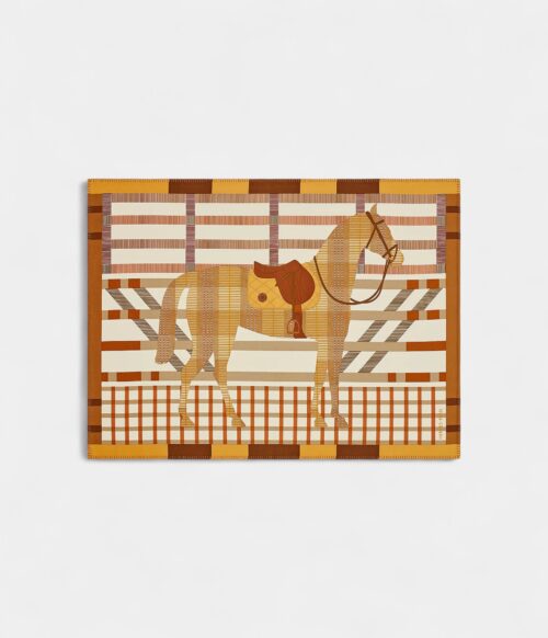Cheval au Box Blanket A Harmonious Blend of Equestrian Heritage and Artistic Design