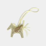 Custom Yellow Swarovski Crystal Hermès Pegase Bedazzled Rodeo Bag Charm PM Jaune Milton Milo Lambskin