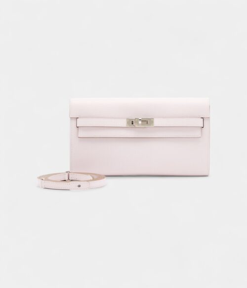 Evercolor Kelly To Go Wallet Mauve Pale Palladium Hardware