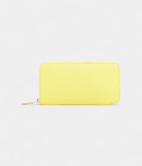 HERMES Azap Jaune Citron yellow epsom leather classique long wallet