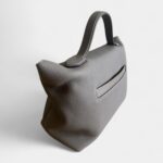 Hermès 24/24 Handmade Grey Leather Bag with Palladium Hardware