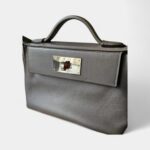 Hermès 24/24 Handmade Grey Two-Tone Leather Bag with Palladium Hardware