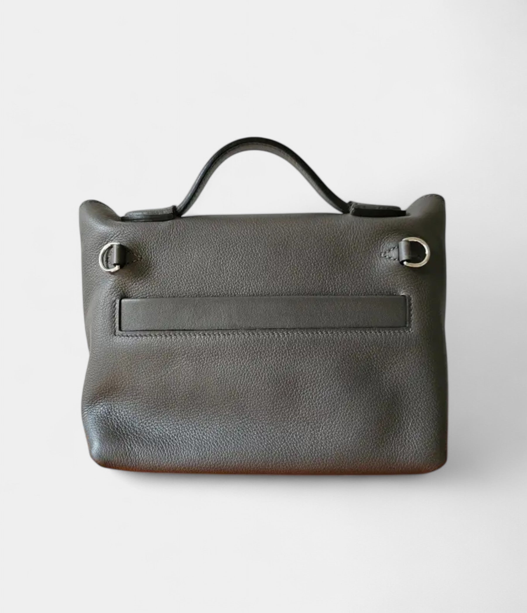 Hermès 24/24 Handmade Grey Two-Tone Leather Bag with Palladium Hardware