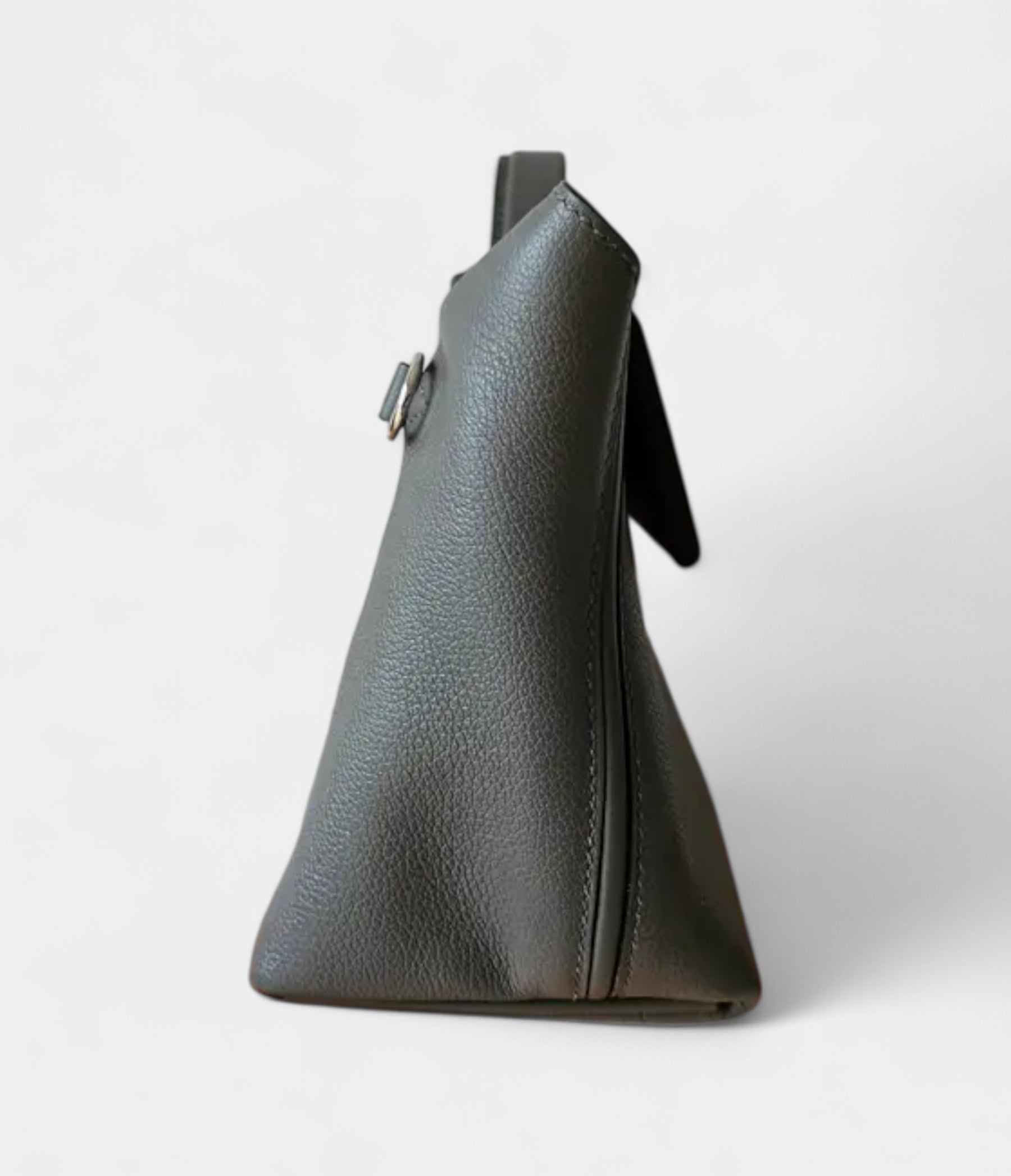 Hermès 24/24 Handmade Grey Two-Tone Leather Bag with Palladium Hardware