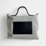 Hermès 24/24 Handmade Linen & Leather Bag with Palladium Hardware