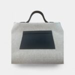 Hermès 24/24 Handmade Linen & Leather Bag with Palladium Hardware