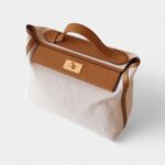 Hermès 24/24 Handmade Multicolour Cloth & Leather Bag with Palladium Hardware