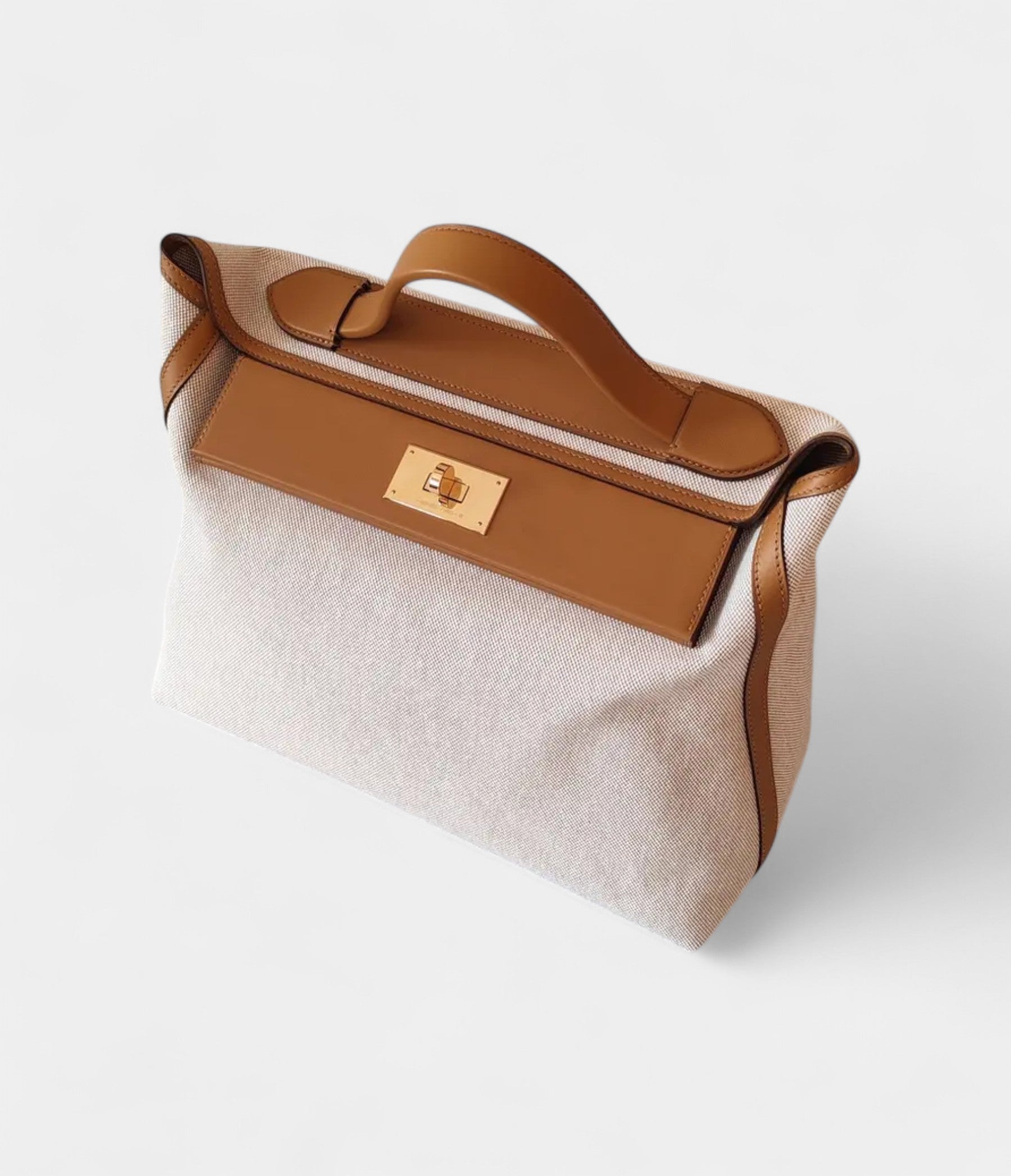 Hermès 24/24 Handmade Multicolour Cloth & Leather Bag with Palladium Hardware