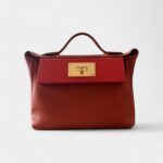 Hermès 24/24 Handmade Multicolour Two-Tone Leather Bag with Palladium Hardware