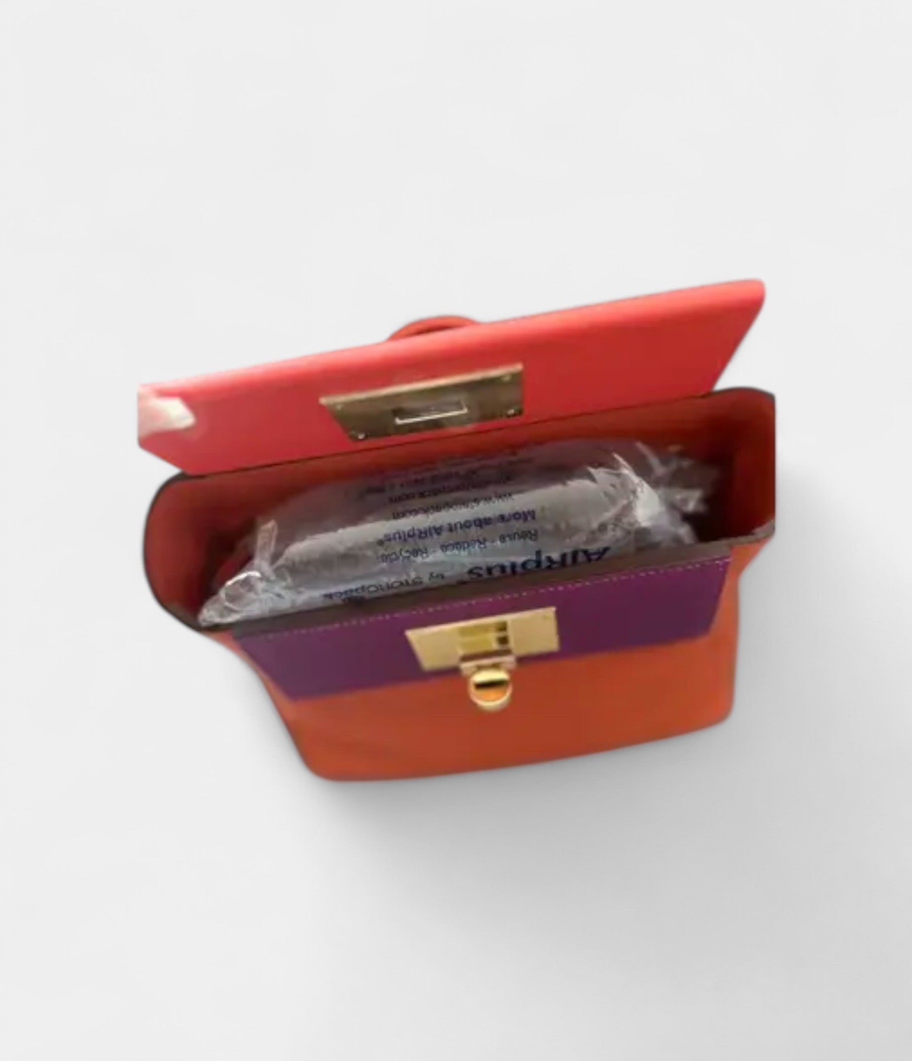 Hermès 24/24 Handmade Multicolour Two-Tone Leather Bag with Palladium Hardware