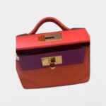 Hermès 24/24 Handmade Multicolour Two-Tone Leather Bag with Palladium Hardware
