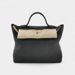 Hermès 24/24 Handmade Two-Tone Leather Bag with Palladium Hardware