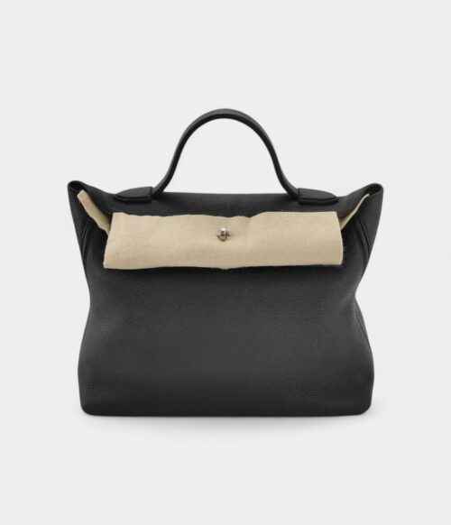Hermès 24/24 Handmade Two-Tone Leather Bag with Palladium Hardware
