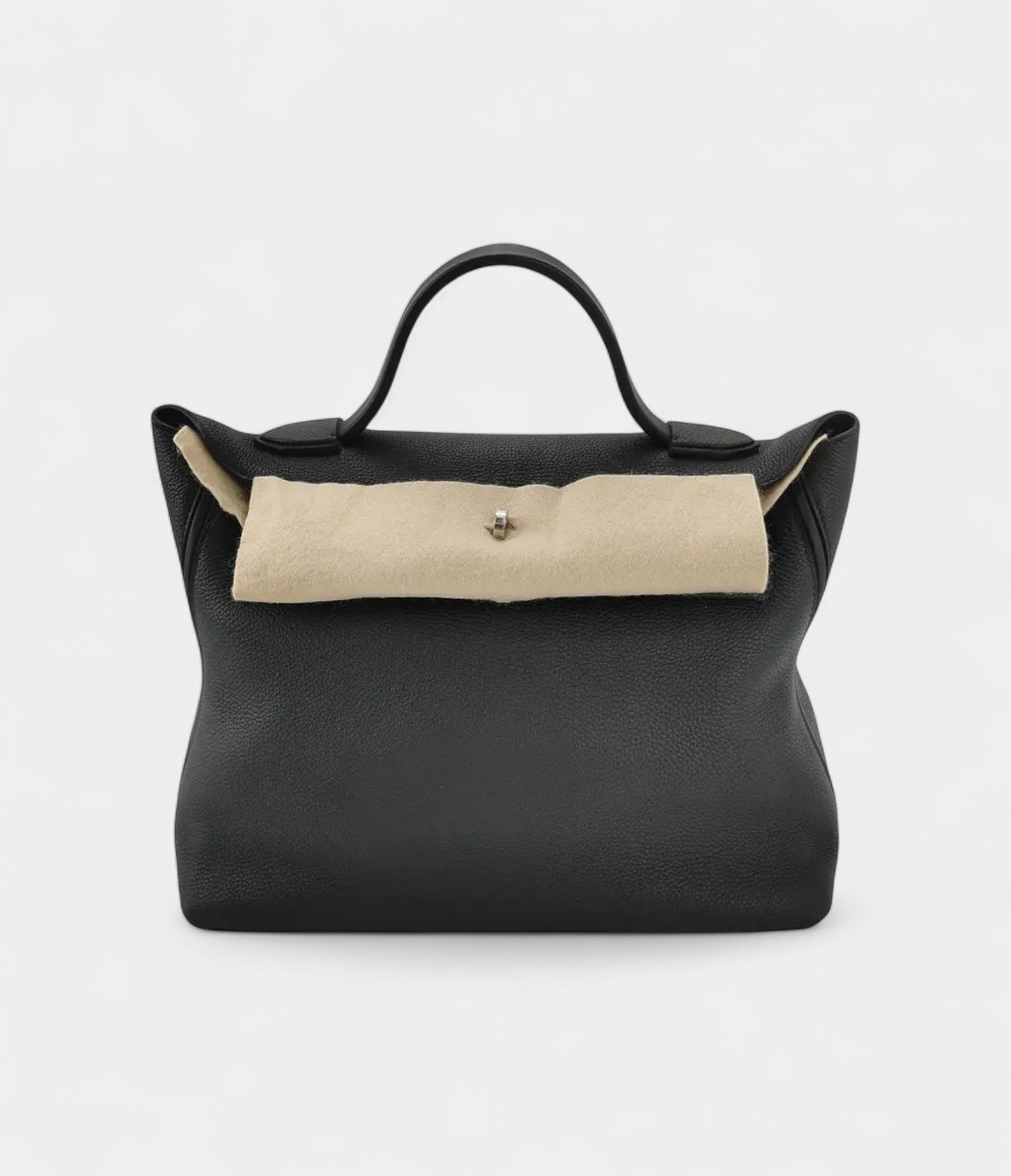 Hermès 24/24 Handmade Two-Tone Leather Bag with Palladium Hardware