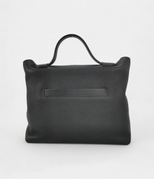 Hermès 24/24 Handmade Two-Tone Leather Bag with Palladium Hardware