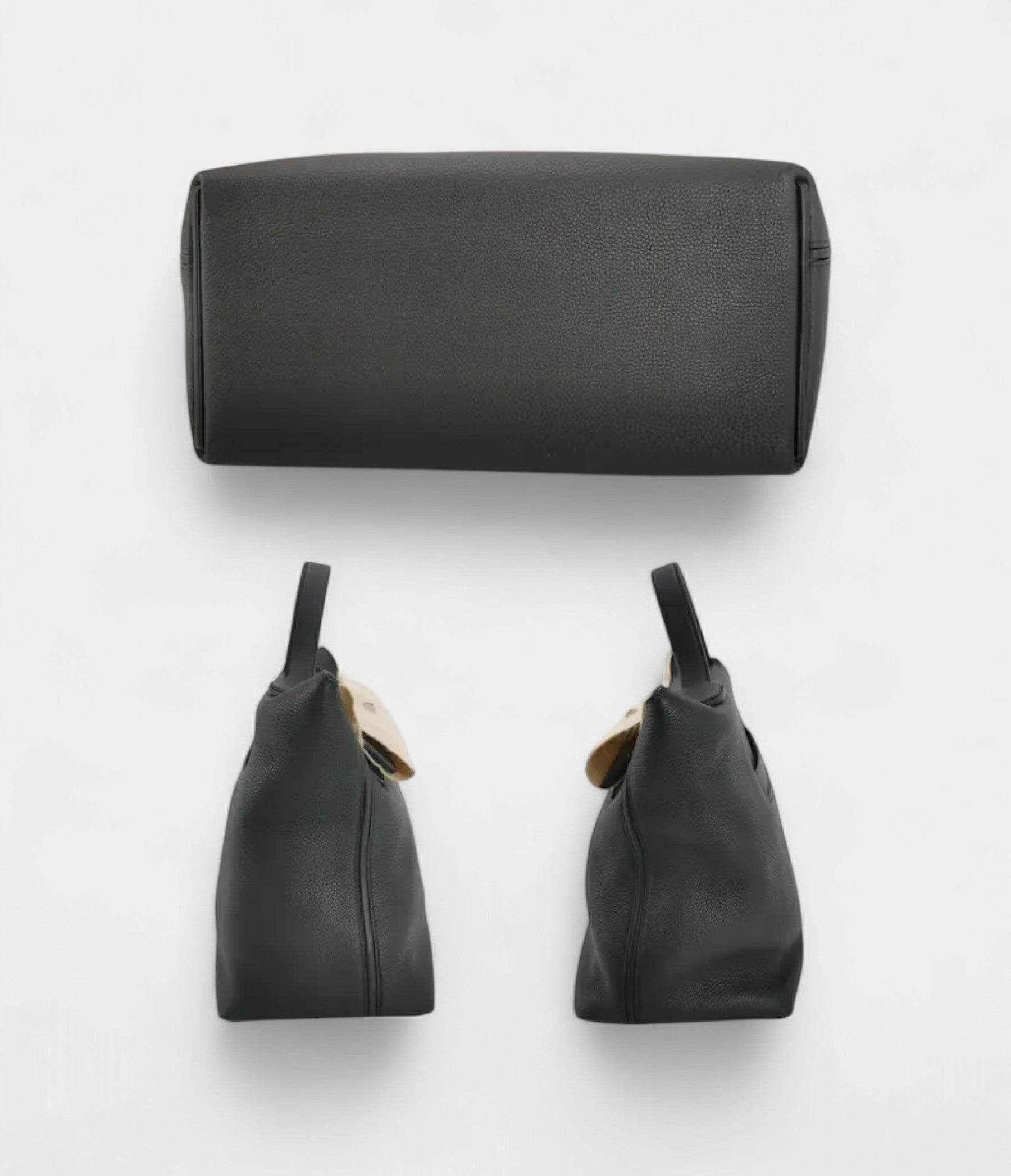 Hermès 24/24 Handmade Two-Tone Leather Bag with Palladium Hardware