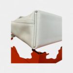 Hermès 24/24 Handmade White & Leather Bag with Palladium Hardware