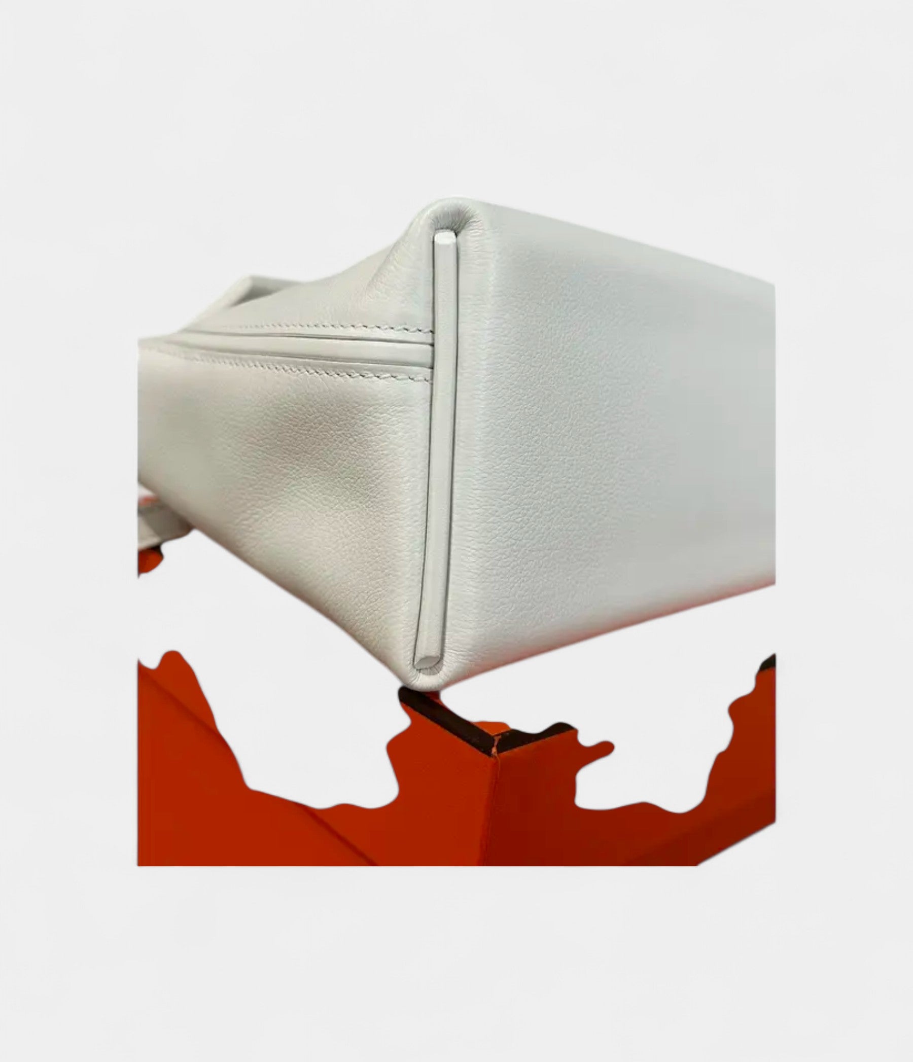 Hermès 24/24 Handmade White & Leather Bag with Palladium Hardware