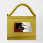 Hermès 24/24 Handmade Yellow & Leather Bag with Palladium Hardware