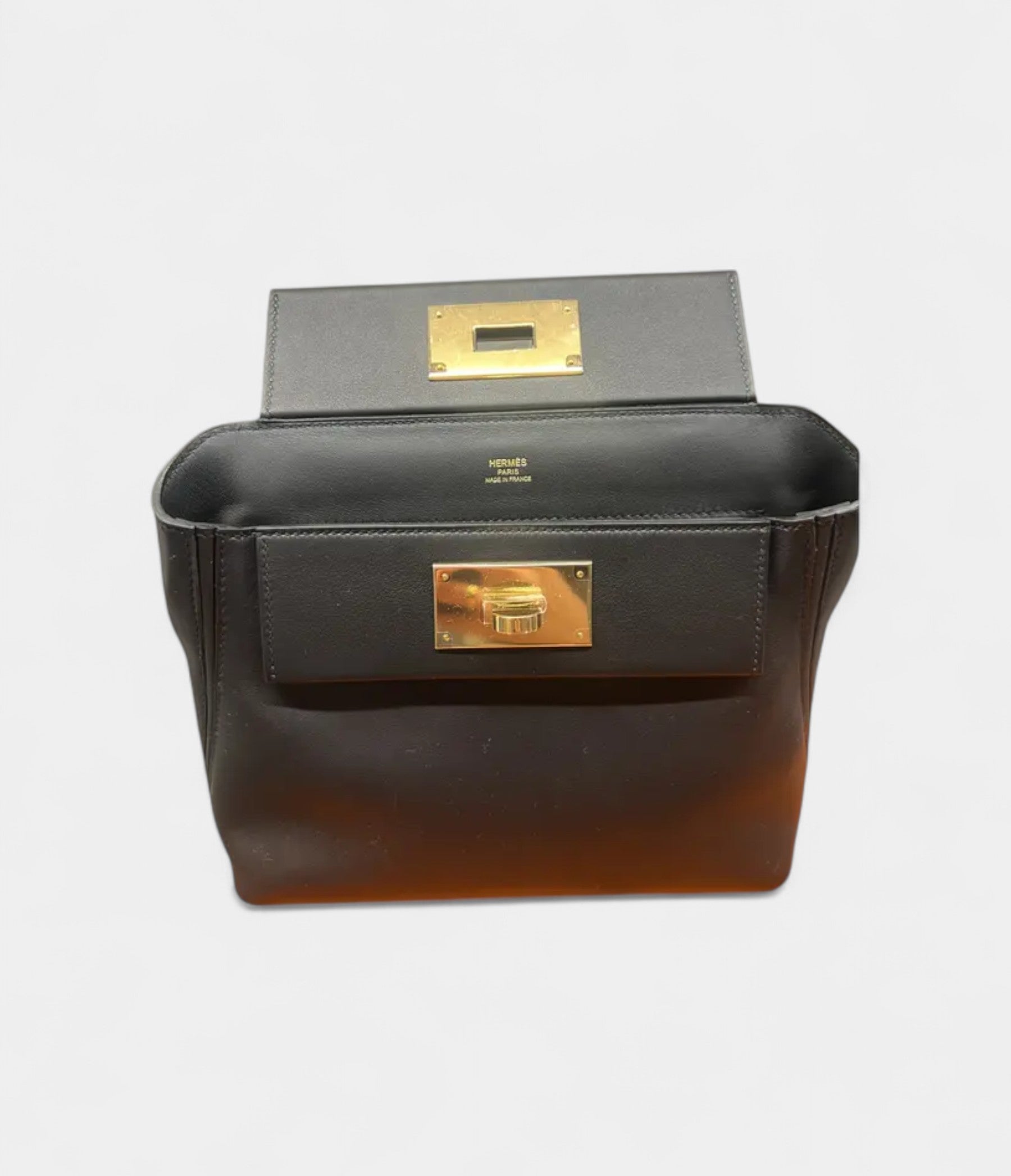 Hermès 24/24 Handmade in Black Leather with Palladium Hardware