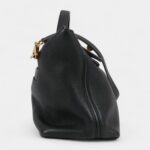 Hermès 24/24 Handmade in Black and Gold-Tone Leather with Palladium Hardware