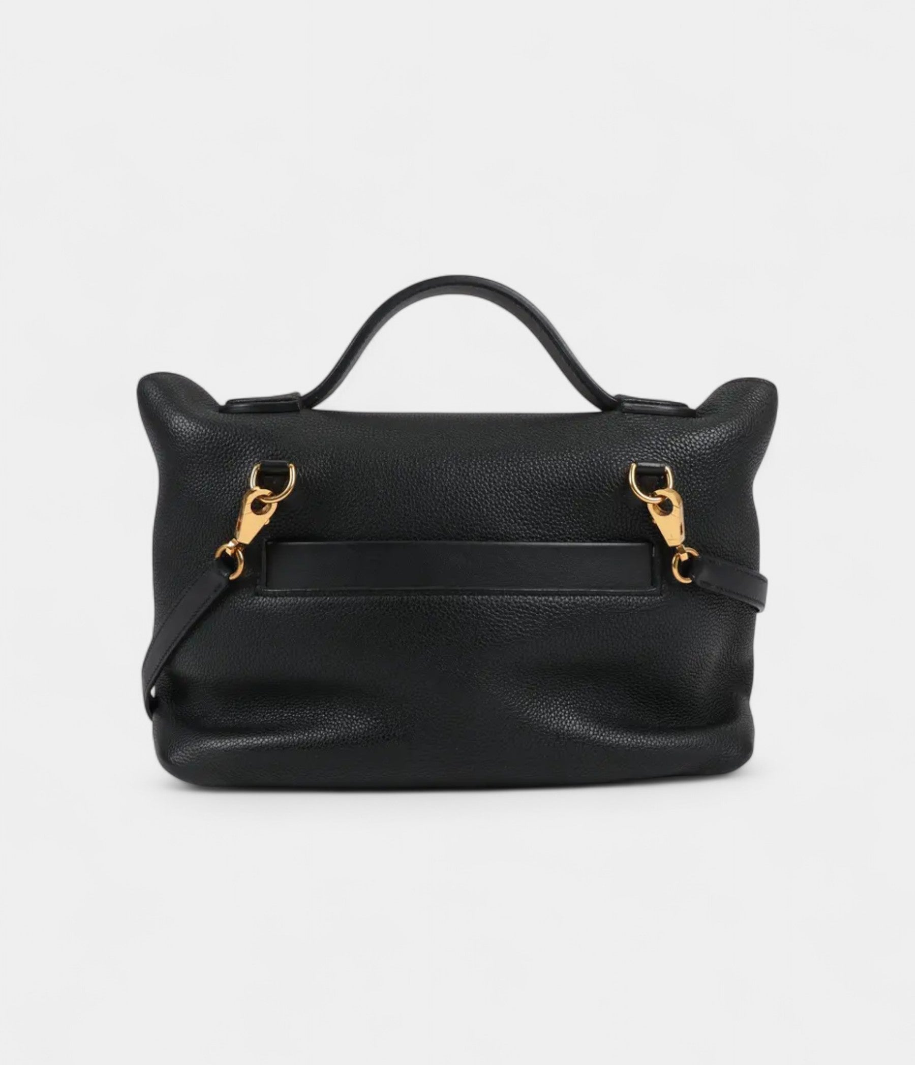 Hermès 24/24 Handmade in Black and Gold-Tone Leather with Palladium Hardware