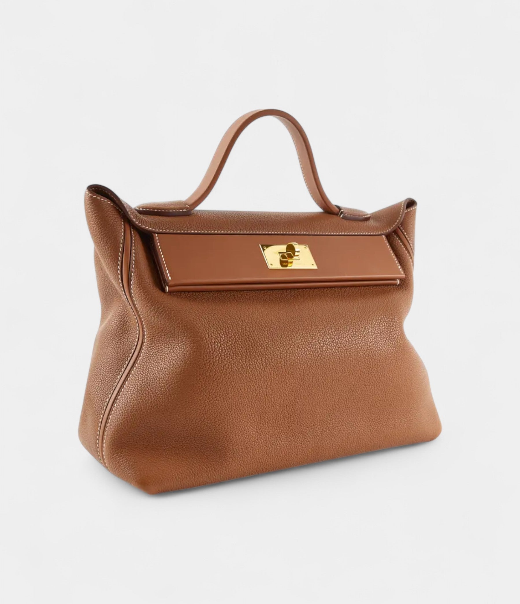 Hermès 24/24 Handmade in Gold Leather with Palladium Hardware