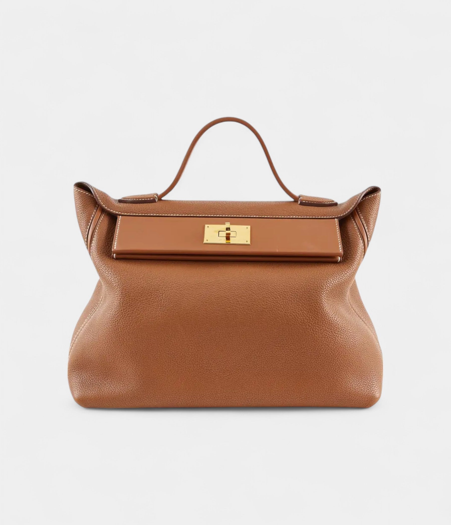Hermès 24/24 Handmade in Gold Leather with Palladium Hardware