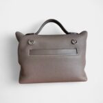 Hermès 24/24 Handmade in Grey Silver Tone Leather with Palladium Hardware