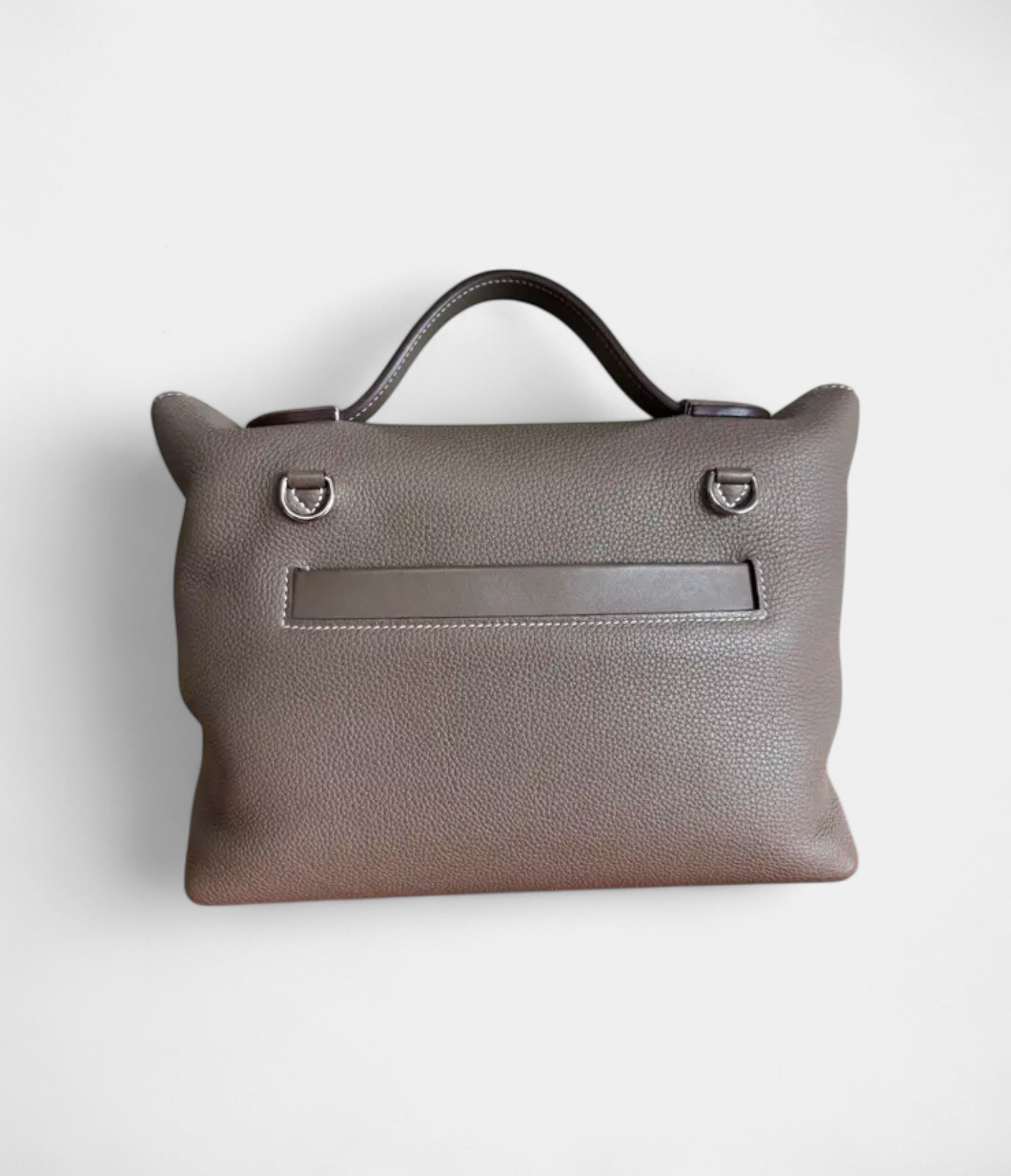 Hermès 24/24 Handmade in Grey Silver Tone Leather with Palladium Hardware