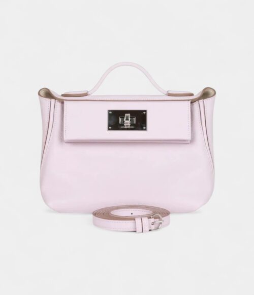 Hermès 24/24 Handmade in Pink Leather with Palladium Hardware