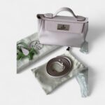 Hermès 24/24 Handmade in Pink Leather with Palladium Hardware