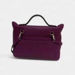 Hermès 24/24 Handmade in Purple Leather with Palladium Hardware