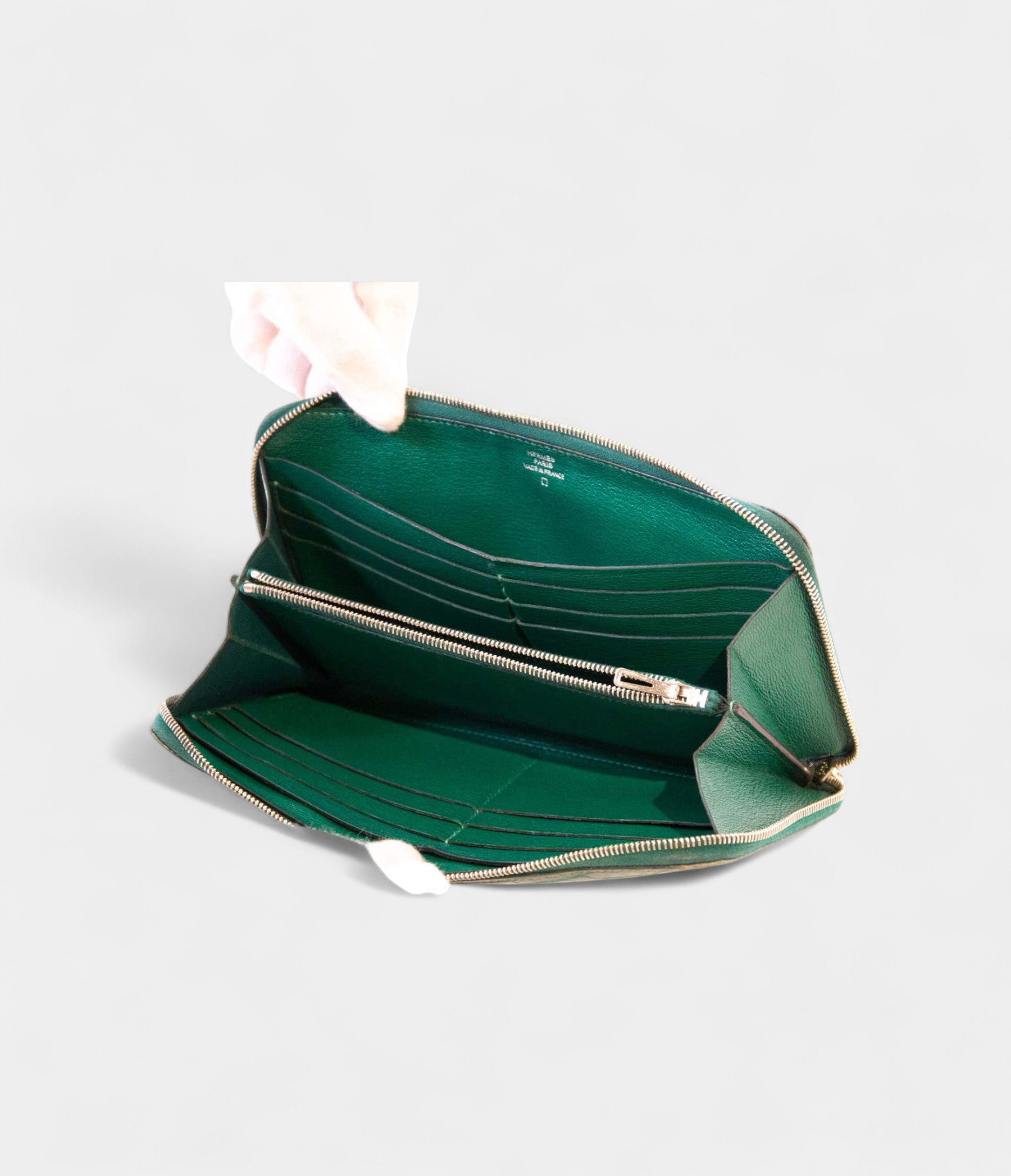 HermesAzapCrocodileGreenLeatherWallet_1.jpg Hermès Azap Crocodile Green Leather Wallet