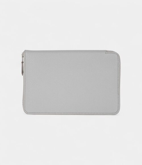 Hermes Azap Portefeuille Wallet Gris Perle Chevre Leather Palladium Hardware
