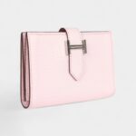 Hermès Bearn Card Holder Rose Darling Chevre Mysore Palladium Hardware