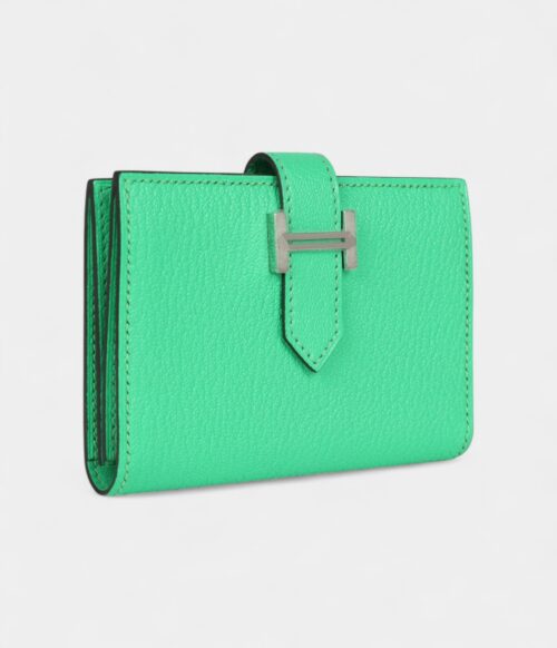 Hermès Bearn Card Holder Vert Comics Chevre Mysore Palladium Hardware