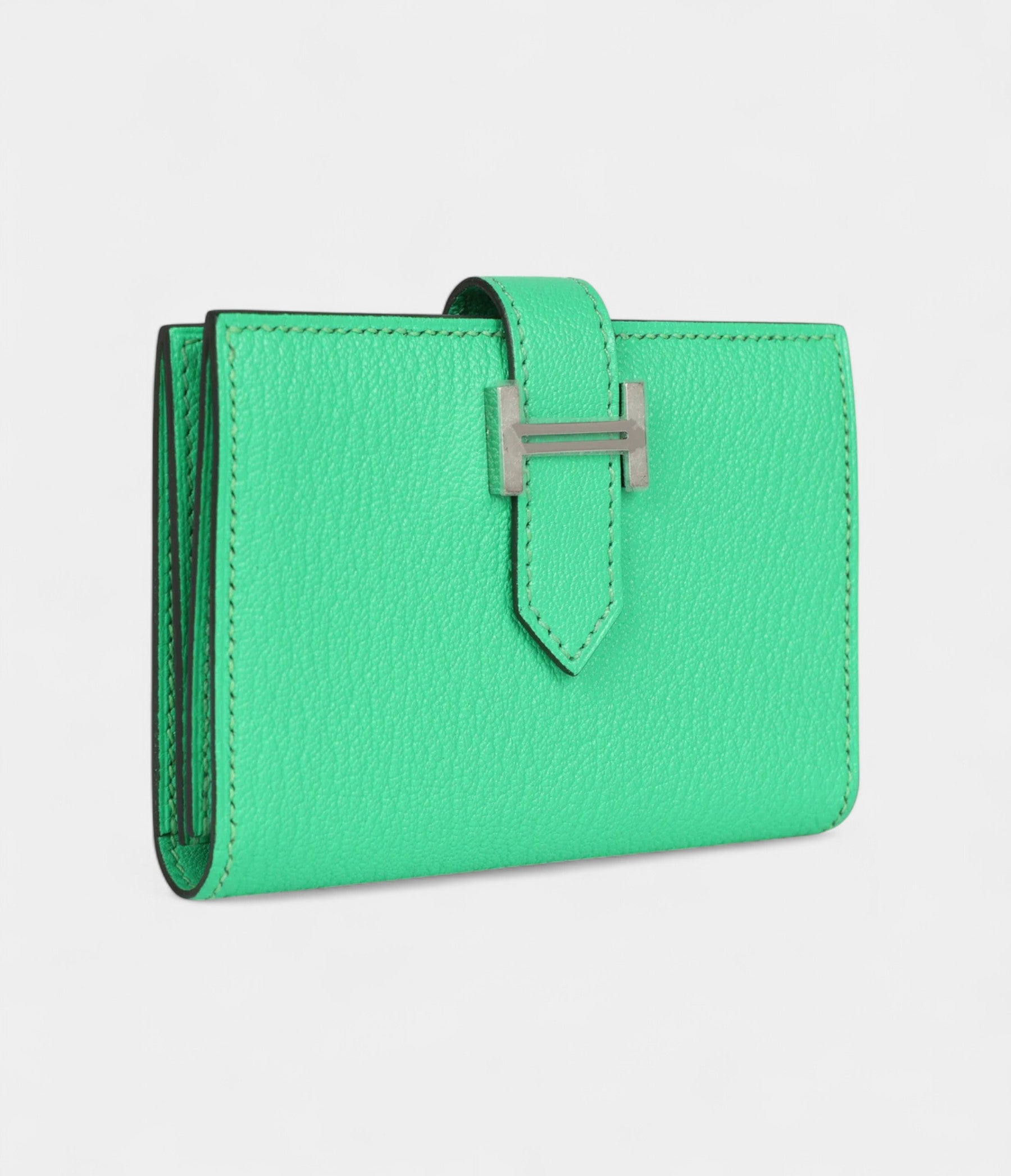 Hermès Bearn Card Holder Vert Comics Chevre Mysore Palladium Hardware