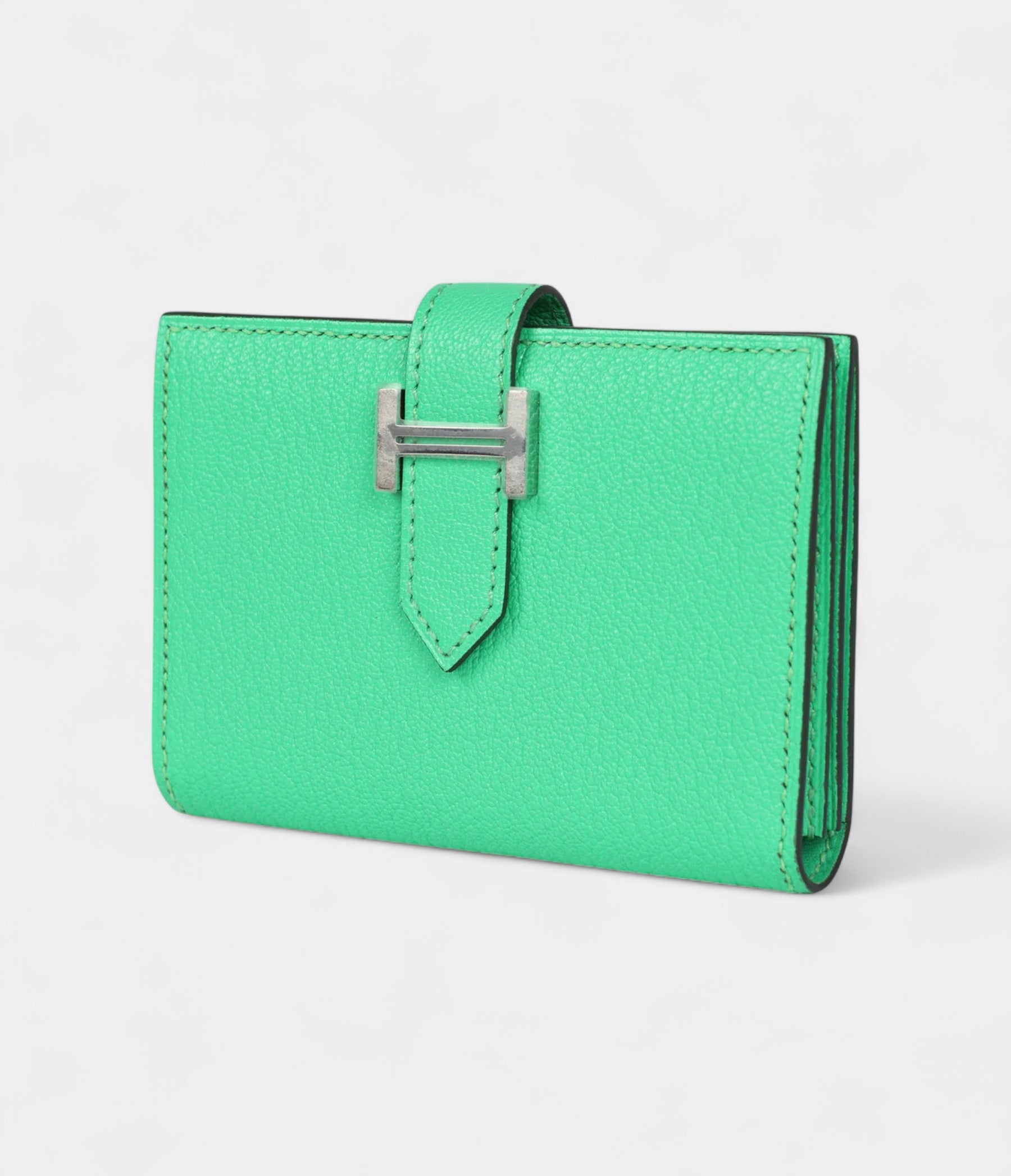 Hermès Bearn Card Holder Vert Comics Chevre Mysore Palladium Hardware