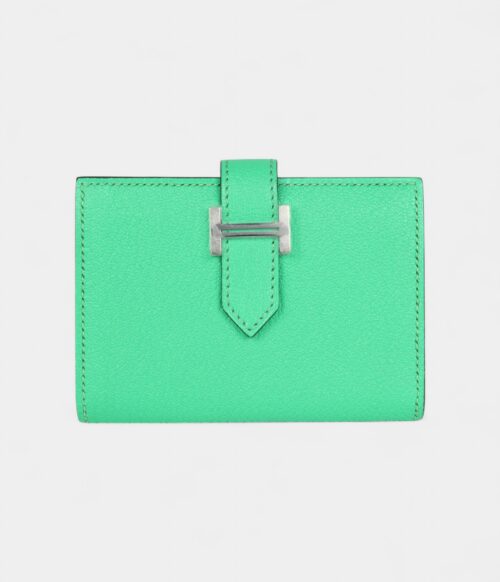 Hermès Bearn Card Holder Vert Comics Chevre Mysore Palladium Hardware