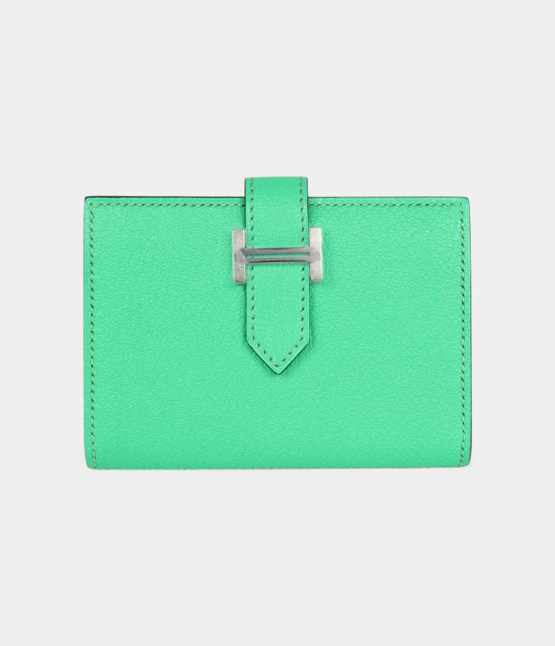 Hermès Bearn Card Holder Vert Comics Chevre Mysore Palladium Hardware