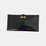 Hermès Béarn Leather Wallet In Black Classic Symbol Of Sophistication